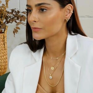 BRINCO DE ARGOLINHA CRAVEJADA BANHADO A OURO