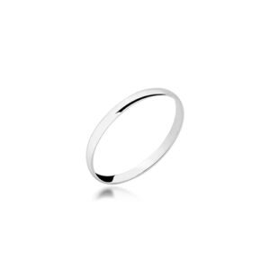 ALIANÇA MEIA CANA 2 MM PRATA 925