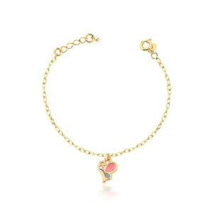 PULSEIRA BORBOLETA BANHADO A OURO 18K